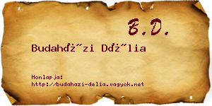 Budaházi Délia névjegykártya
